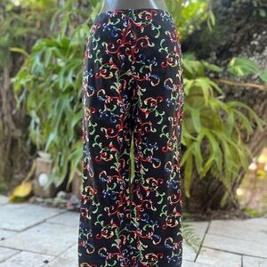 Silk Holiday Christmas Pants Embroidered - CJ Laing Couture